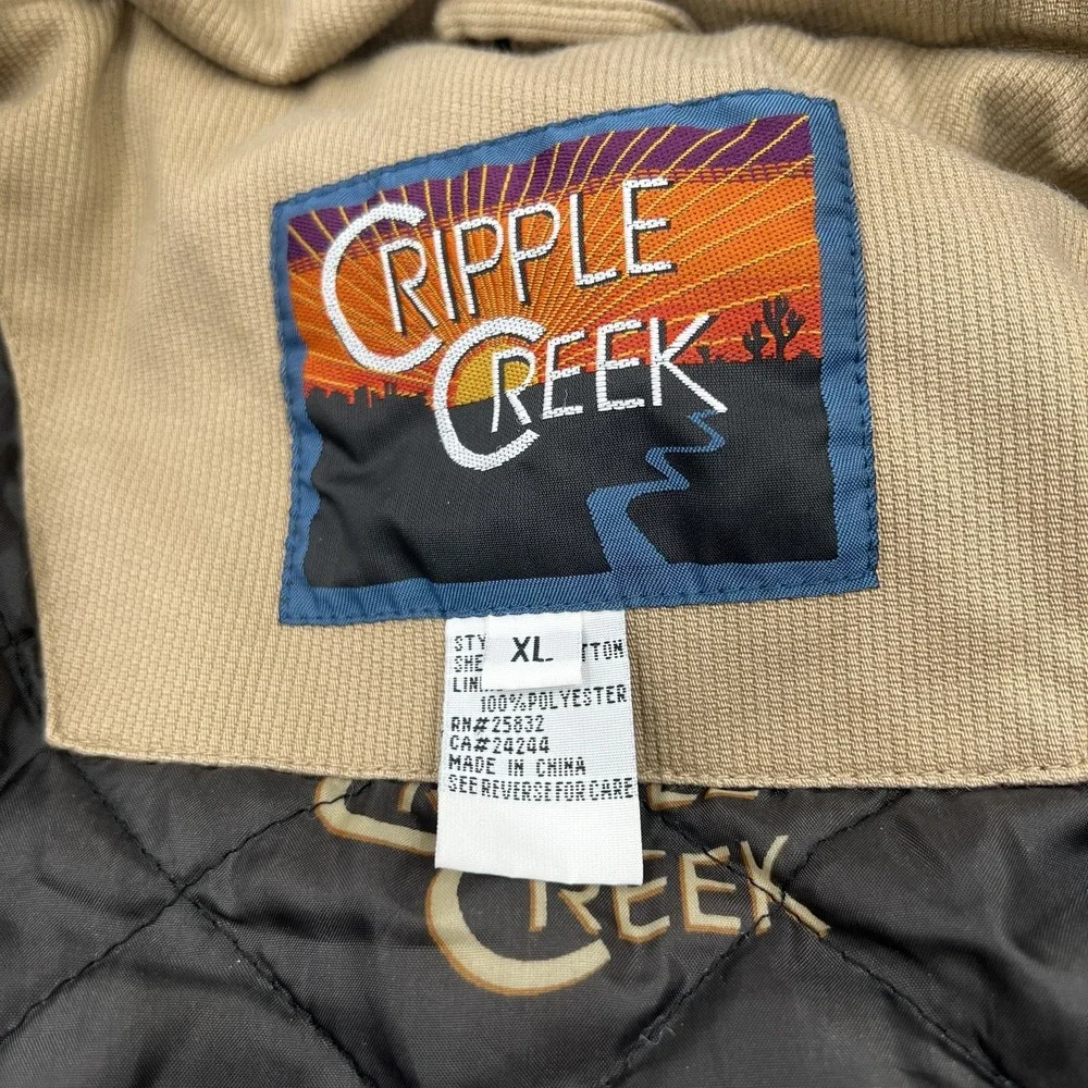 Cripple Creek PBR Jacket Mens Size XL Beige Vintage Embroidered Limited EUC